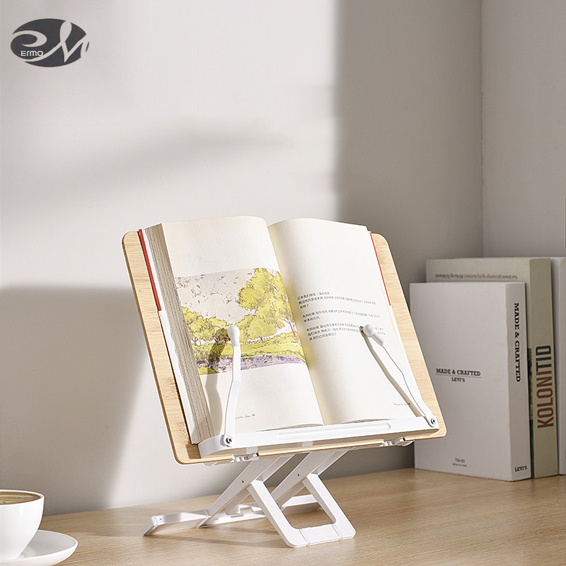 Giá đỡ sách gỗ sinh viên kệ sách đứng bookclip cố định Kệ sách đa chức năng giá đỡ sách