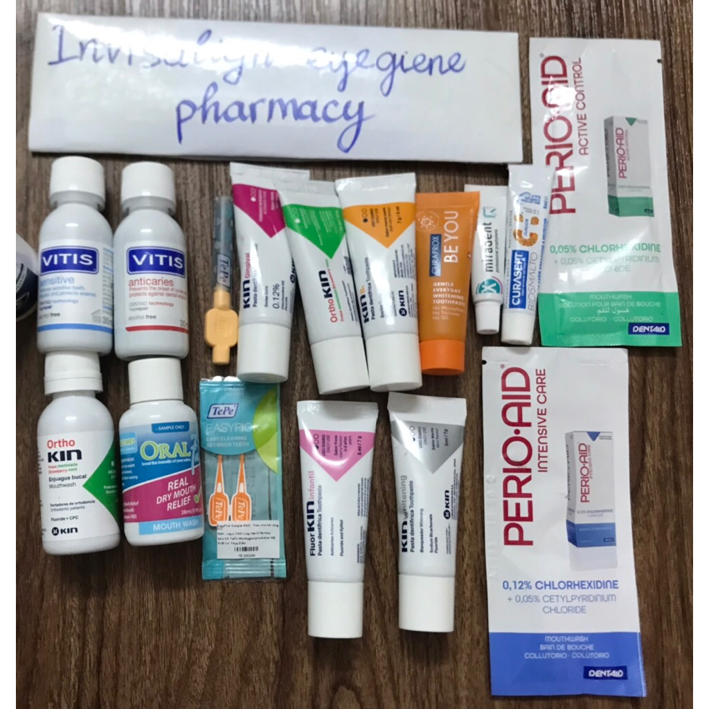Combo set gift du lịch, dùng thử các hang Kin, Vitis, oral7, perioaid, tepe…