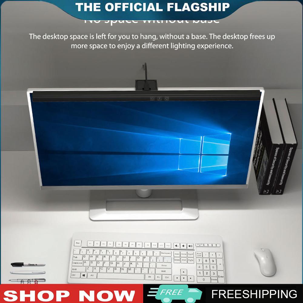 [CHAMAIR MALL] Dimming Computer Monitor Light Bar Touch Control USB Screenbar Light Space Saving Eye Protection No Screen Glare Home Office for Study Laptop
