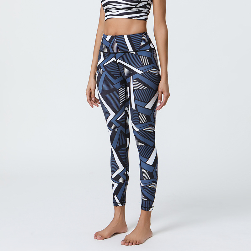 Women's High Waisted Yoga Pants Print Tummy Control Stretch Fitness Leggings Breathable Booty Lift Workout Gym Sports Leggings - 8