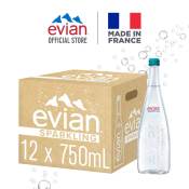 EVIAN Natural Sparkling Water 750ml 1x12