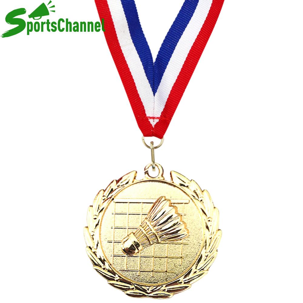 5cm cầu lông huy chương kim loại Winner huy chương với cổ Ribbon cầu lông giải thưởng huy chương cho các trò chơi thi đấu thể thao