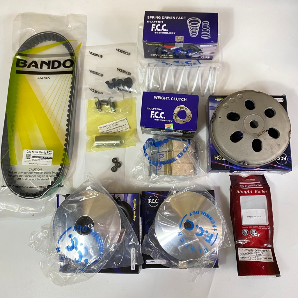 Bộ nồi côn trước sau Lead 2020 chính hãng FCC (BANDO)