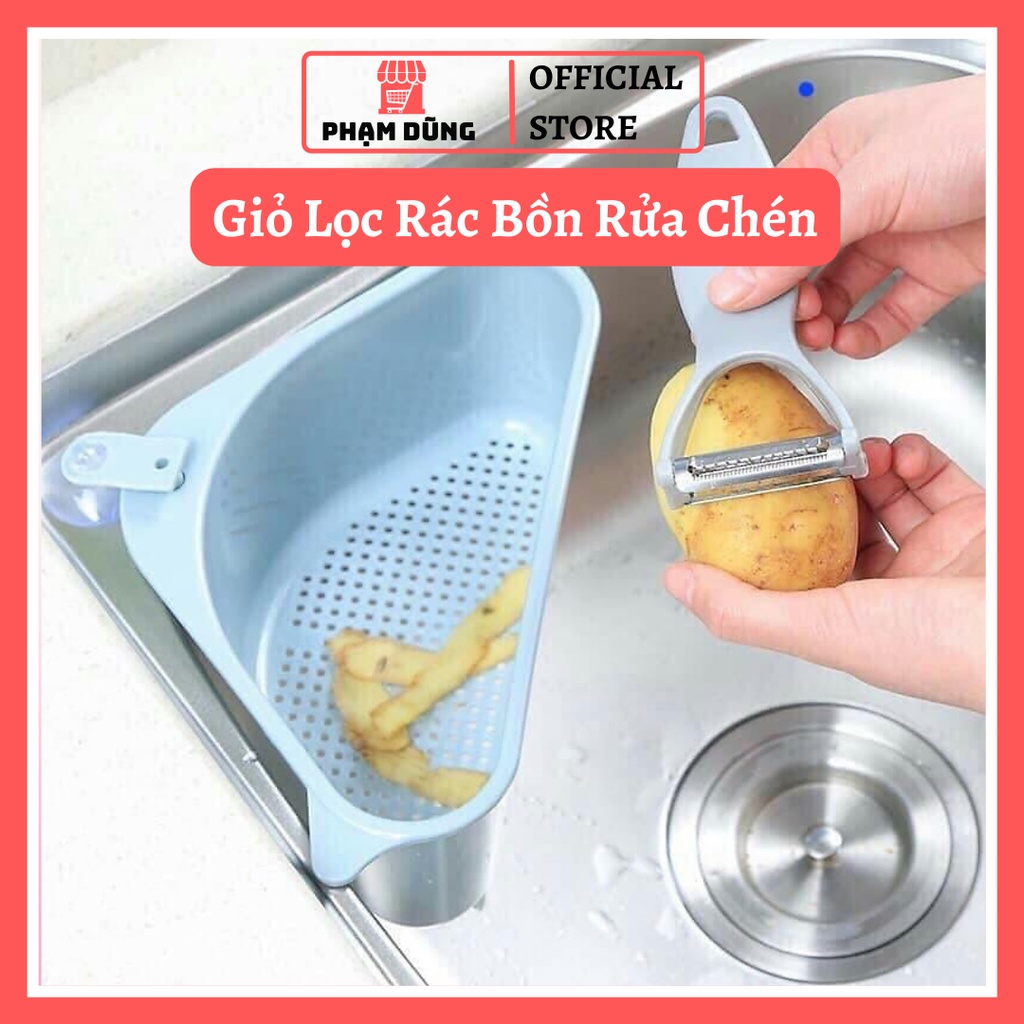 Giỏ Nhựa Lọc Rác Bồn Rửa Chén Kèm Móc , Kệ Lọc Rác