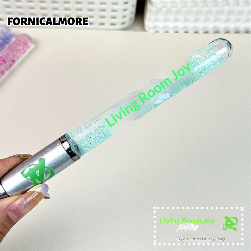 FORNICALMORE ไม้ไฟกลิตเตอร์น่ารักพร้อมสติกเกอร์กำหนดเองสำหรับคอนเสิร์ตและงานปาร์ตี้ - ดีไซน์อะคริลิกระยิบระยับ ราคา 50 บาท*ส่งฟรี