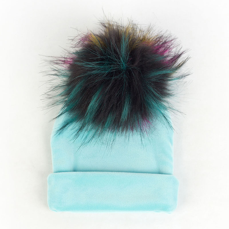 Nbhgy geebro mùa đông warme chế độ niedlichen bé mädchen jungen Samt Beanie hüte Ins solide Weichen diken flanell Babys Kinder giả pelz Pom Pom Túp lều mkjiu