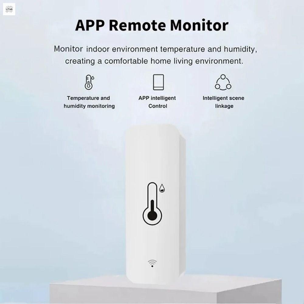 LITUILI Thông minh Cảm biến nhiệt độ và độ ẩm WiFi Điều khiển qua ứng dụng Chạy bằng pin Máy theo dõi độ ẩm và nhiệt độ Thực tế Tiện lợi Cảm biến độ ẩm trong nhà Nhiệt kế đo độ ẩm thông minh cho giám sát từ xa