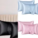 2 chiếc vỏ gối vỏ gối mượt 50x66cm màu tùy chọn cho trải nghiệm giấc ngủ thoải mái và thanh lịch