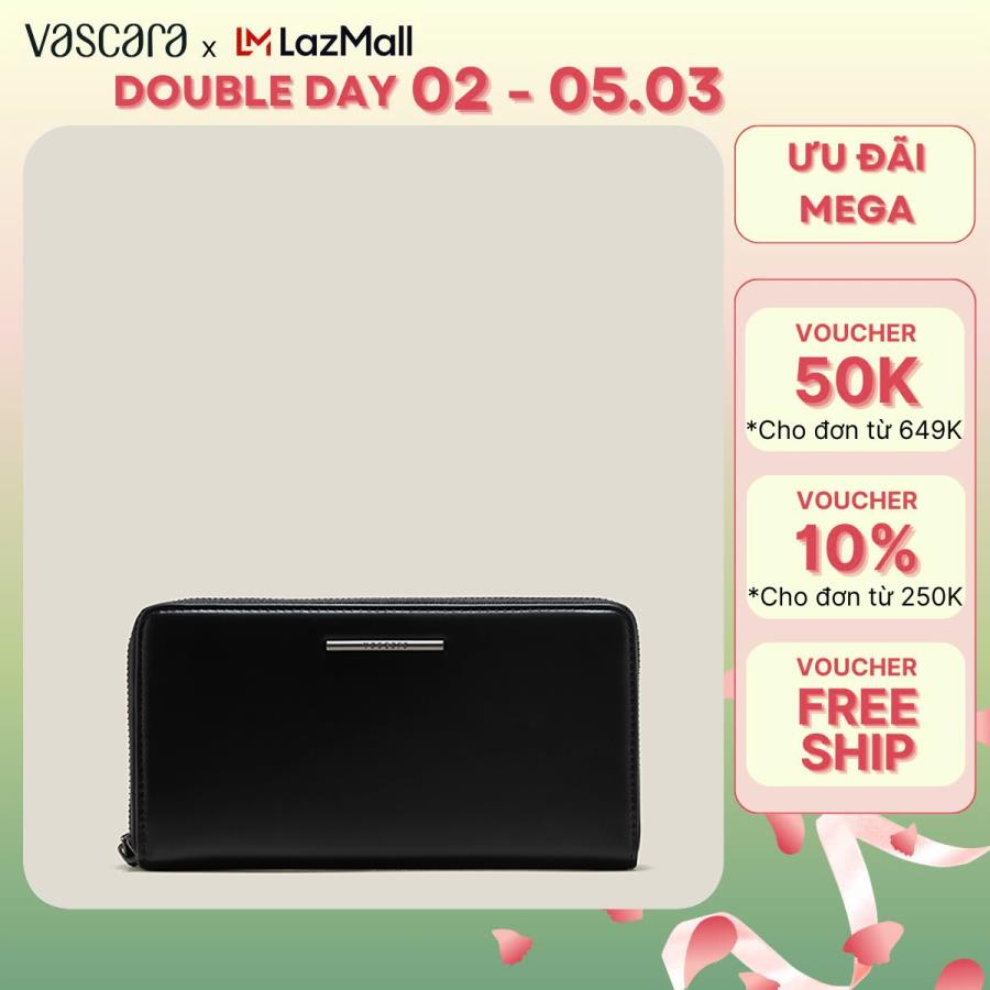   Voucher 50K | 2.3 - 5.3  Vascara Ví Cầm Tay Zip - Around Tối Giản - WAL 0276 