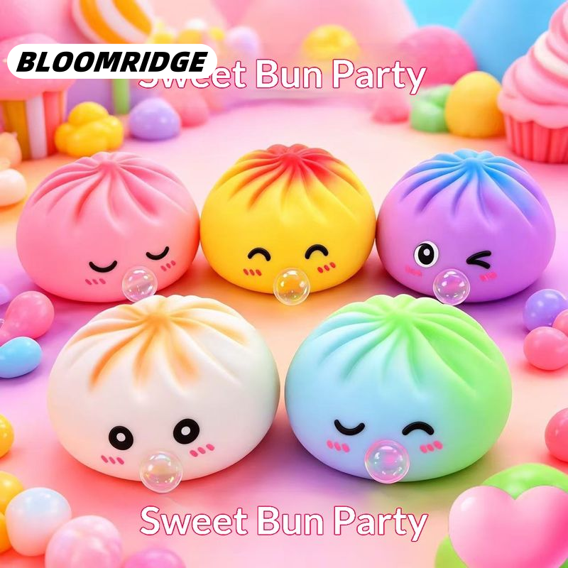 Bloomridge, a Super Cute Squeeze Toy in the Shape of a Bubble-Filled Chinese Pastry. There Are Expressions on the Face to Show Emotion. Relieve Stress for Adults. ราคา 66 บาท*ส่งฟรี
