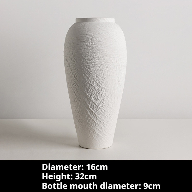 Povasa Wabi Sabi Vase Textured Stone Design High Quality Home Decoration Living Room Flower Arrangement TV Cabinet Hotel Ornamental Piece