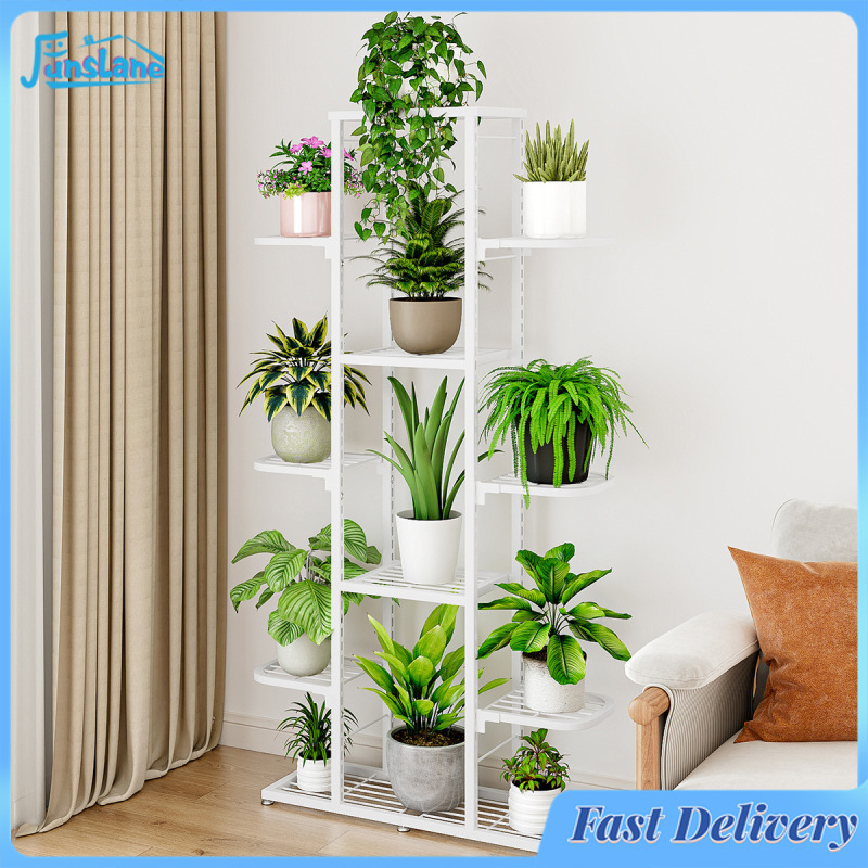 FunsLane Plant Stand, 5 Tier/7 Tier Indoor Metal Flower Shelf, Anti Slip Waterproof Corner Tall Flower Holders For Patio Garden Living Room Bedroom Balcony ราคา 2,882 บาท*ส่งฟรี