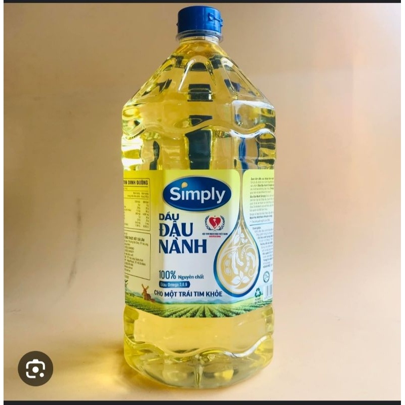 Dầu đậu nành simply, Neptune  2L, dầu ăn date mới nhất