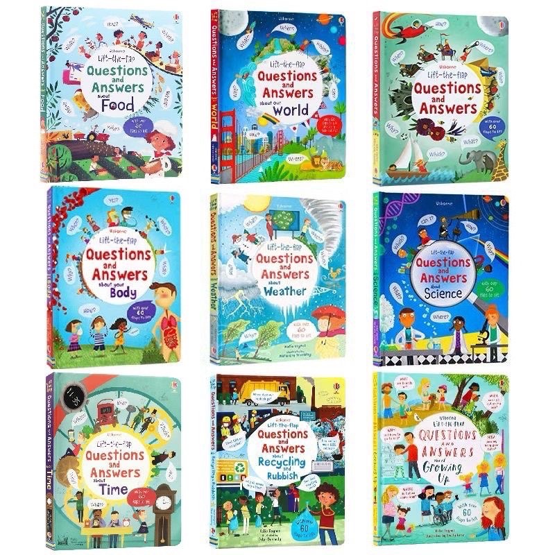 Kidnedu Usborne Lift THE Flap Questions AND Answers Buku Edukasi Anak