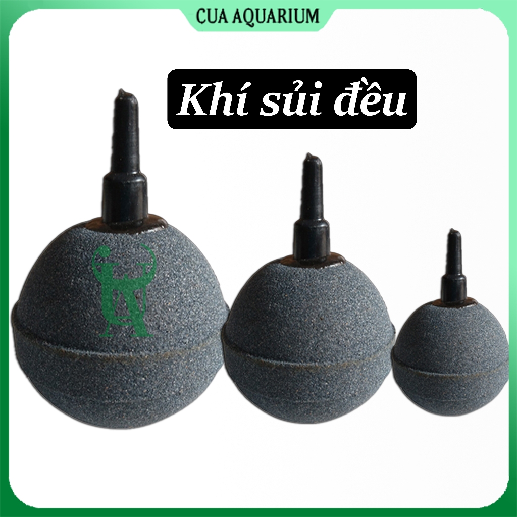 Cục đá sủi oxy tròn | đầu khí oxi cho bể cá