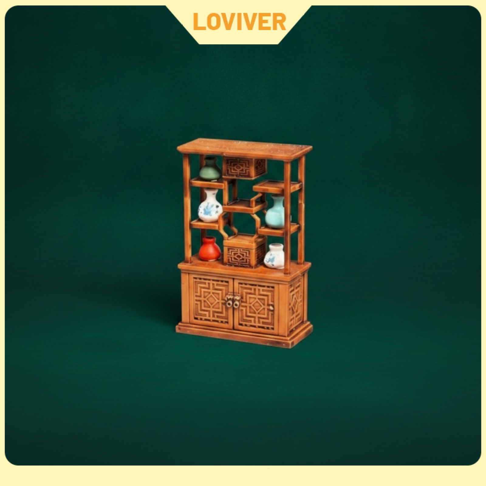 LOVIVER 1/64 Scale Diorama Cabinet Wood-Grain Miniature Cabinet Decorative Shelf Classic for Hobbyists ราคา 4,003 บาท*ส่งฟรี