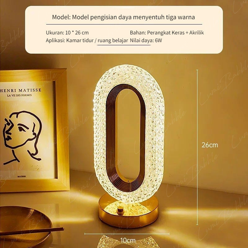 Tiga Bintang Warna Mata Oval Dekorasi Romantis Untuk Ruang Tamu Lampu Tidur Lampu Baca Dan Lampu Meja.