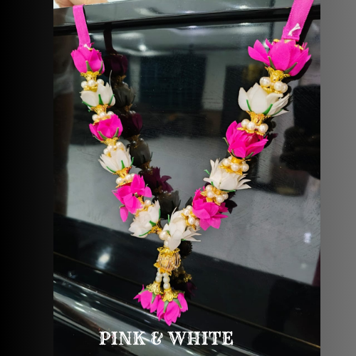 Artificial Stone Har Malai 30cm Flower Ribbon Garland Haar Mala for God Statue Decoration Temple Pooja & Festival Decor