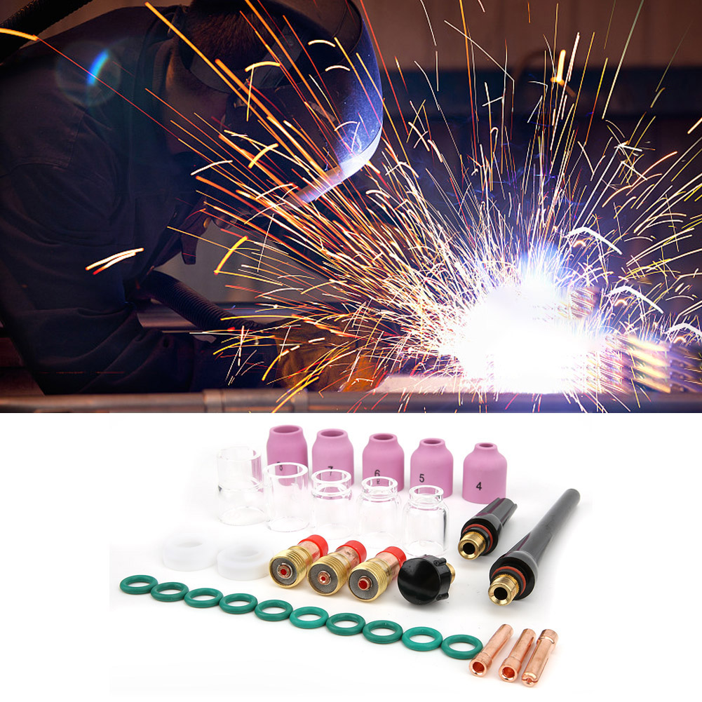 Garosa Bộ vòi phun Alumina cao cấp 31 chiếc với ống kính khí Collet Thân cốc gốm cho phụ kiện hàn Giá 953,000 Đồng*Miễn phí vận chuyển