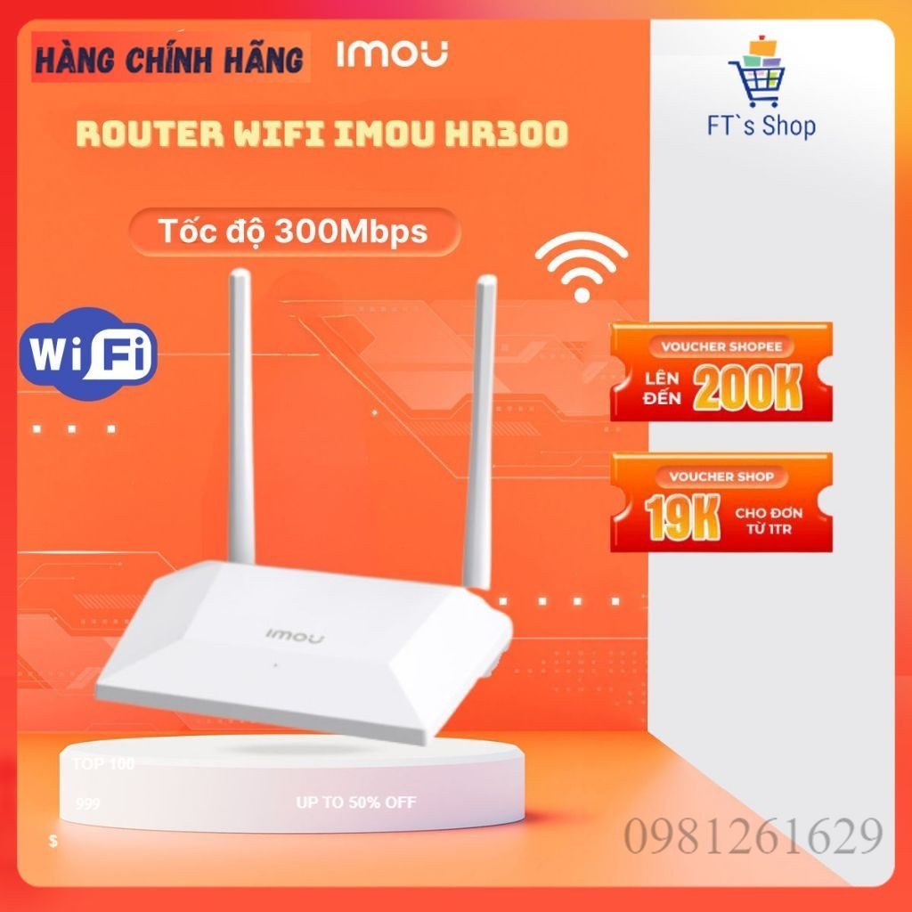 Bộ phát wifi imou hr300 chuẩn n 300mbps hàng chính hãng