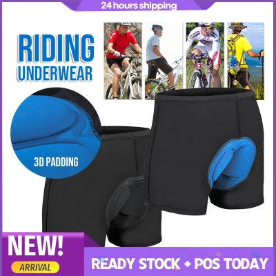 【SG LOCAL SELLER】Anti-friction Bicycle Cycling Pants 3D Sponge Gel Padded Cushion Cycling Shorts Riding Underwear Pant Bike Pants