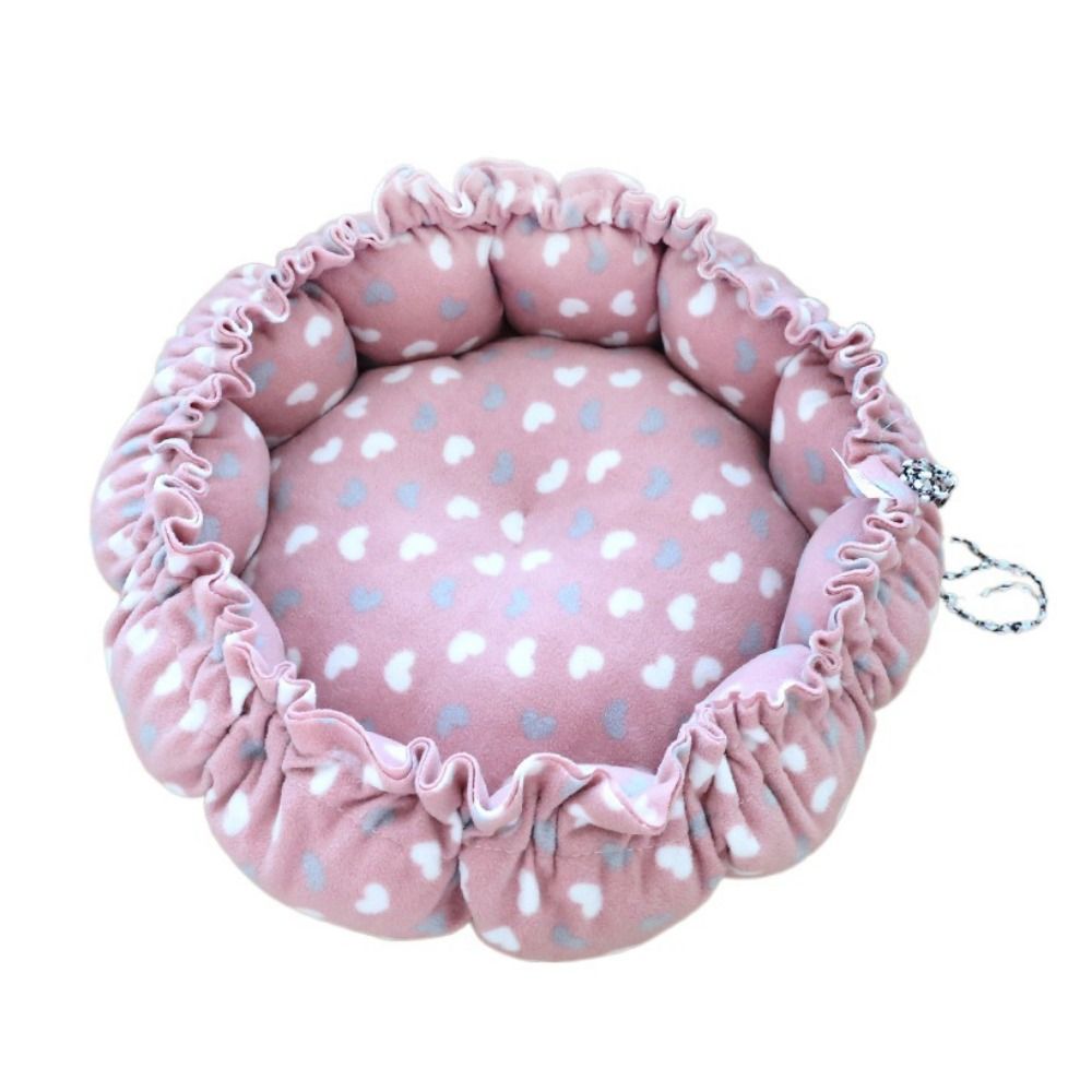 FDGED Plush Winter Cat Kennel Cloth Soft Cat Pumpkin Nest Dog Bed House Round Cat Soft Bed Kitten - 7