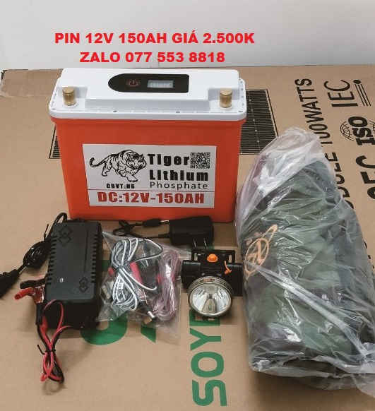 Bình Pin Lithium 12V 150Ah chống nước hoàn toàn - Mẫu mới màu cam 2024