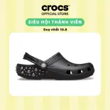 Giày Clog Unisex Crocs Classic Studded - Black - 211596-001