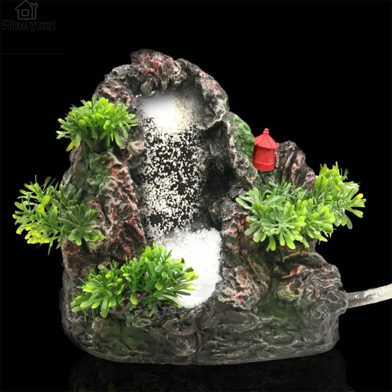 Studyset Aquarium Decoration, Landscaping Waterfall Rockery Ornaments Resin Rockery Landscape, Fountain Waterfall With Rockery, Aquariums, Plant For Fish Tank ราคา 842 บาท*ส่งฟรี