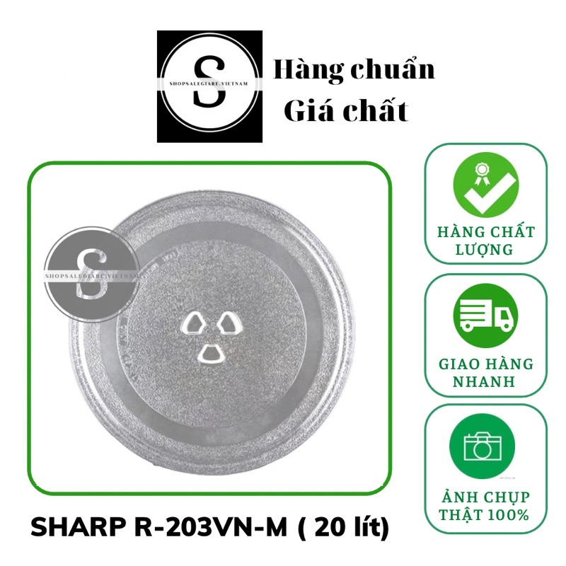 Đĩa lò vi sóng SHARP R-203VN-M 20 lít - đĩa thuỷ tinh lò vi sóng sharp 20 lít R203