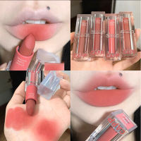 L-08 Cappuvini ลิปสติก เนื้อแมตต์ กํามะหยี่ หลอดใส 6 สี อะคริลิคใส กันน้ํา กันเหงื่อ ติดทนนาน