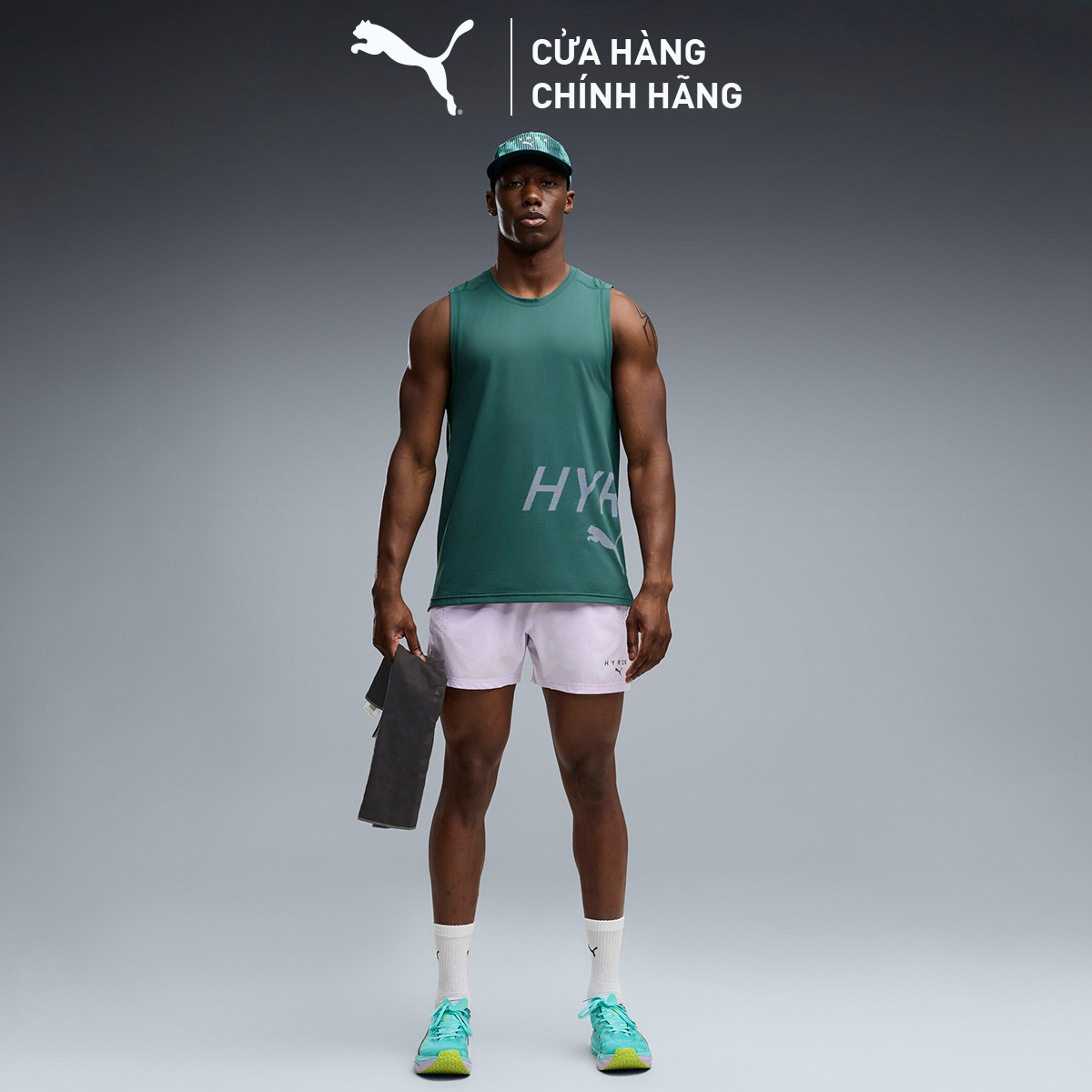 Quần Đùi Thể Thao Tập Luyện PUMA Nam M HYROX PWRMODE 5 SHORT Light Lavender Màu Tím