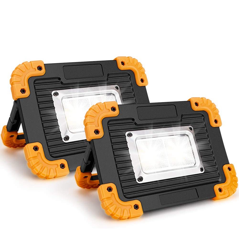 2 Pack Rechargeable Work Light LED Work Light COB 20W 750LM Waterproof Lights for Outdoor Activities Emergency