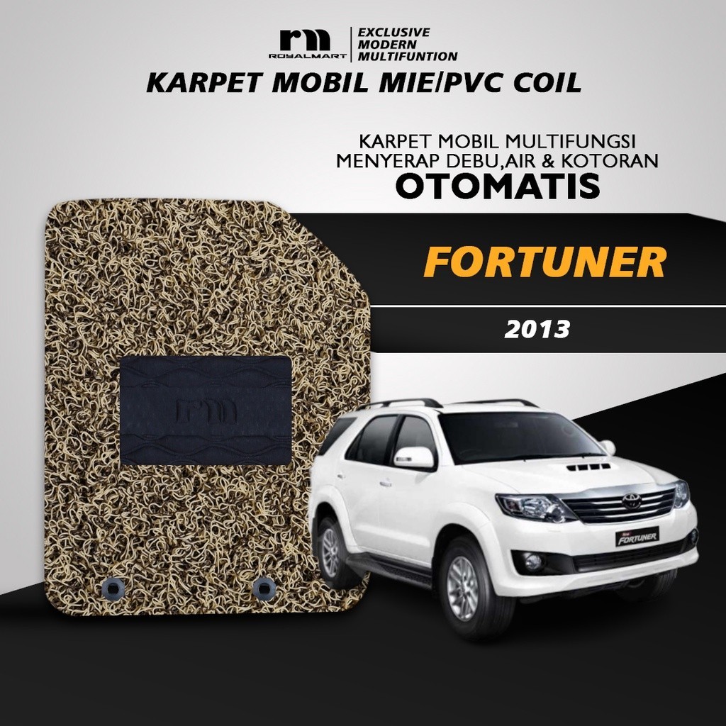 Royal Mart - Karpet Mobil Toyota Fortuner 2012 - 2015 Full Set / Carpet Mie Bihun Premium Keset PVC Anti Slip Aksesoris Interior Mobil Harga 497,000 rupiah*Gratis Ongkir