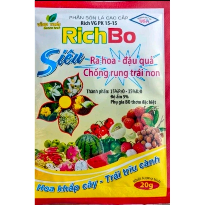 Phân Bón Siêu Kích Thích Đậu Quả ra hoa hàng loạt, chống rụng hoa