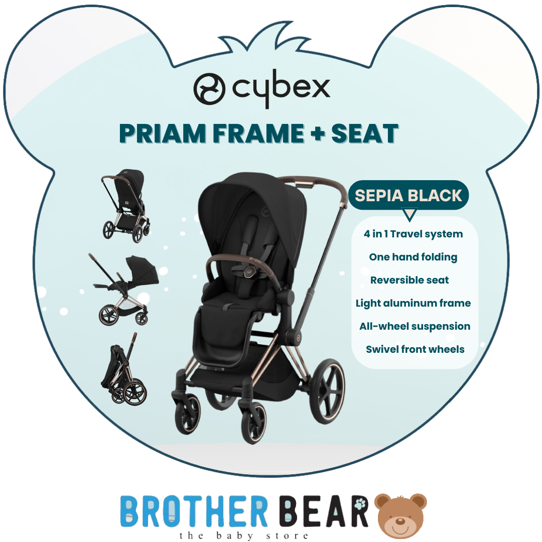 Cybex Priam Stroller [FULL SET FRAME +SEAT PACK ] BIRTH UP TO 22KG | BABY BROTHER BEAR