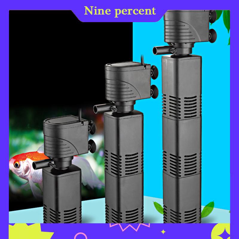 Nine percent Nhựa 3 Trong 1 Fish Tank Lọc Lọc Tăng Oxy Không Khí Aquarium Lọc Với Bên Trong Miếng Bọt Biển 4 6 12 20 30W