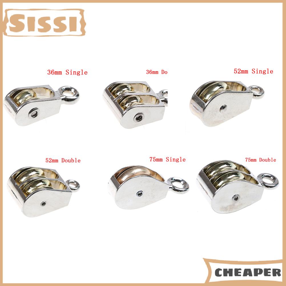 Sissi 36 52 75mm kim loại Ròng Rọc Hợp kim kẽm ròng rọc nhỏ đơn đôi ròng rọc cho tự làm