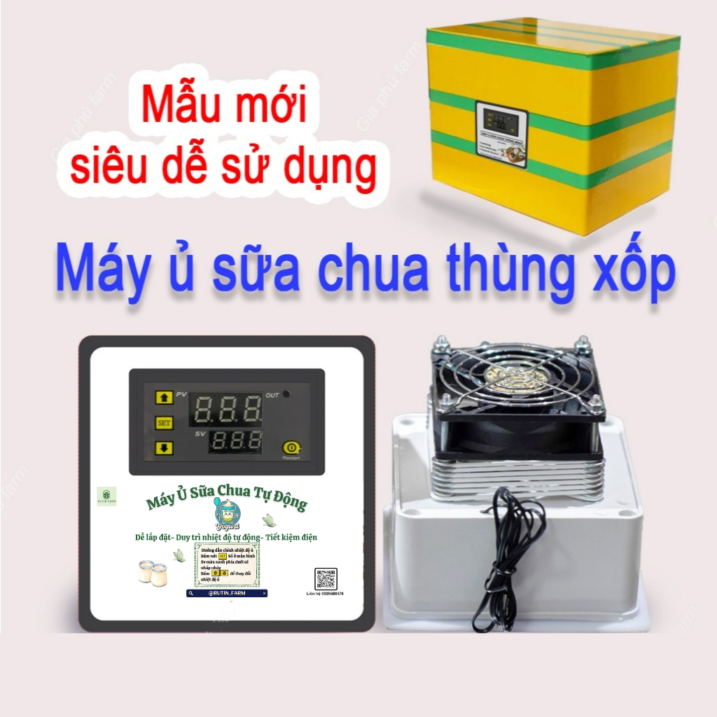 Máy Ủ Sữa Chua Thông Minh Lắp Thùng Xốp - Bộ Điều Khiển Nhiệt Độ Tự Động (Tặng Công Thức Ngon Sánh Mịn)