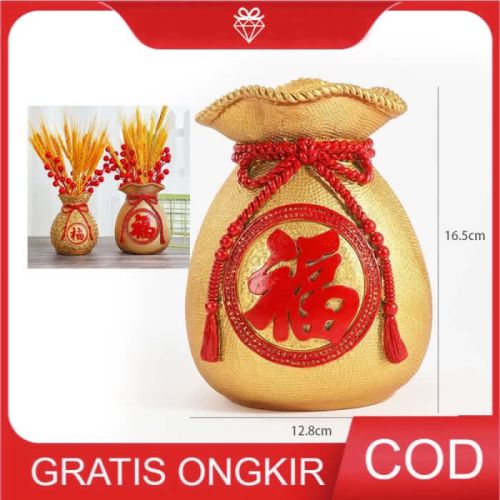 Vas Bunga Imlek Pot Hokki Bunga - Pajangan CNY P201