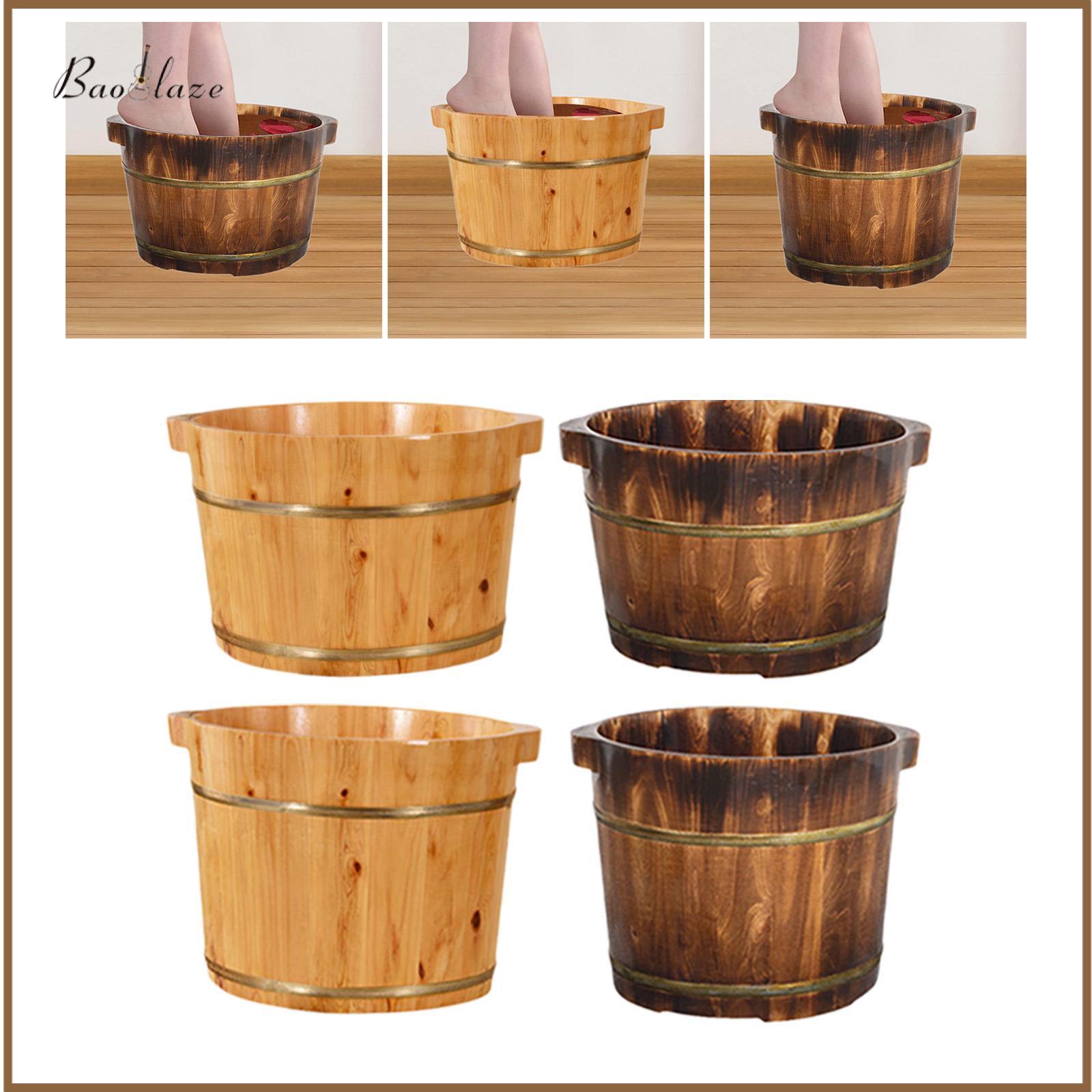 Wood Foot Bath Tub Foot Bath Barrel Gifts Deep Portable Large Capacity Sauna Feet Tub Feet Soak Bucket for Household Adults ราคา 3,442 บาท*ส่งฟรี