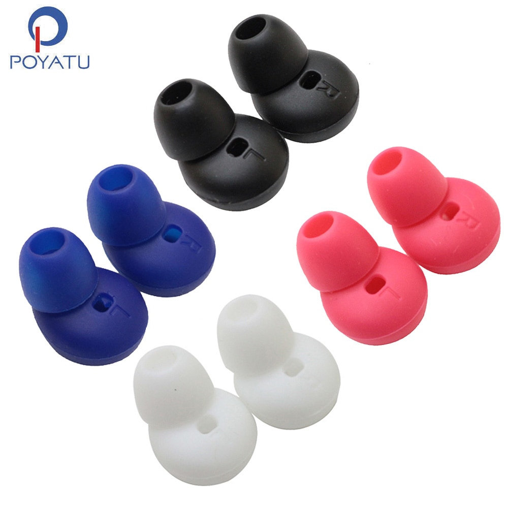 Poyatu Earbuds Đầu Silicone cho thích hợp cho Samsung r130 bánh răng vòng tròn Silicone núm bọc tai nghe cho thích hợp cho Samsung bánh răng vòng tròn r130 Tai nghe nhét bao gồm
