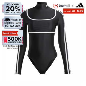 adidas Phong cách sống Bộ Bodysuit Dài Tay Nữ Đen IC5577