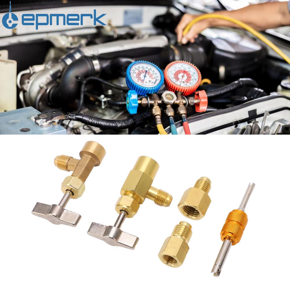 Chất làm lạnh lepmerk có thể Van vòi phong cách đâm thủng bền có thể Van vòi đồng thau R134a cho hệ thống điều hòa không khí xe hơi