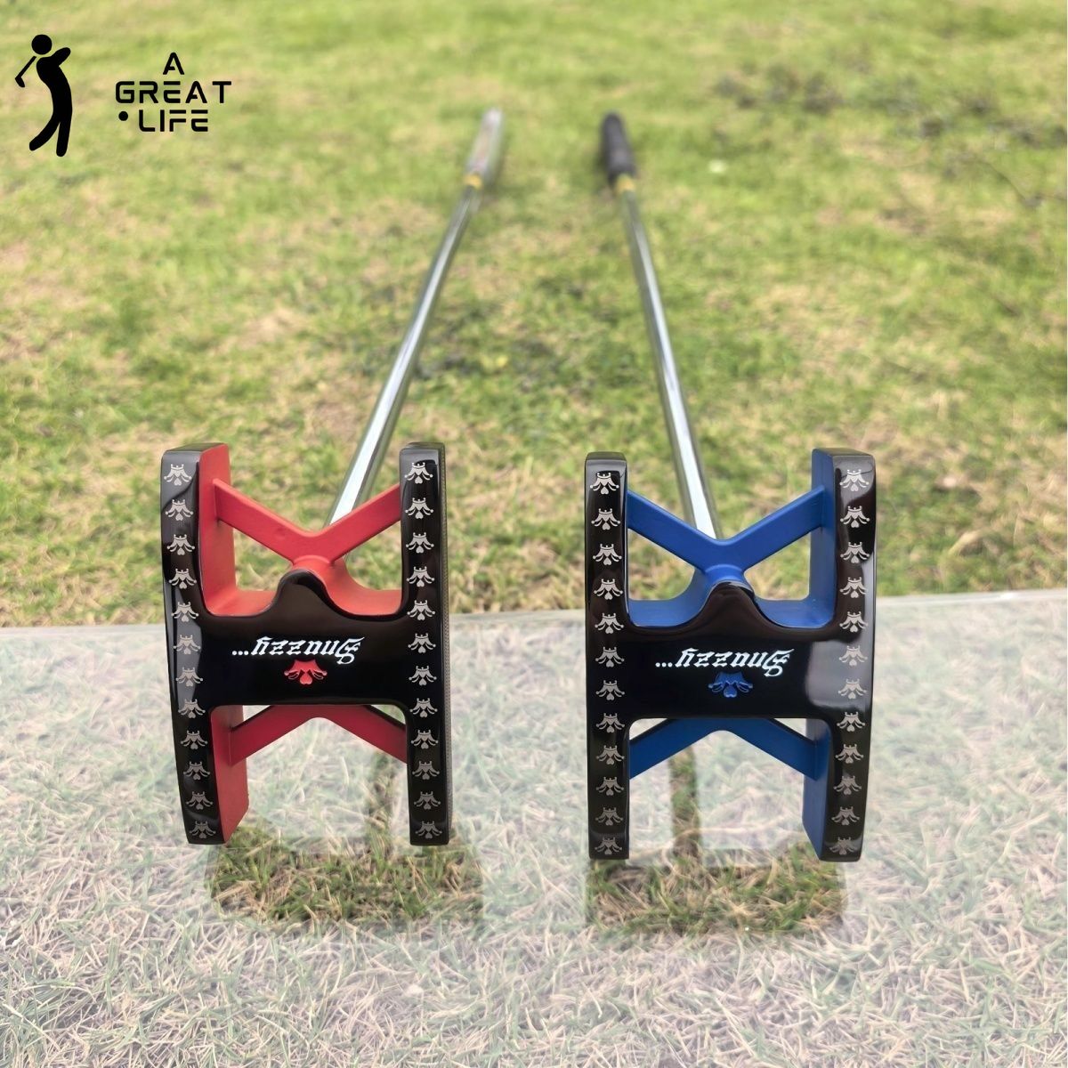 New Golf Putter Hai Mặt Mặt Không Mô-men Xoắn Putter Trái & Tay Phải Ambidextrous Ổn Định X-Thiết Kế Snazzy Putter Với Headcover