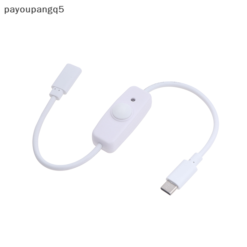 Payoupangq5💕Gift💕Cheap💕 USB Loại C với On Off chuyển đổi nút nguồn 30cm sạc cáp mở rộng phổ Type-C cáp mở rộng