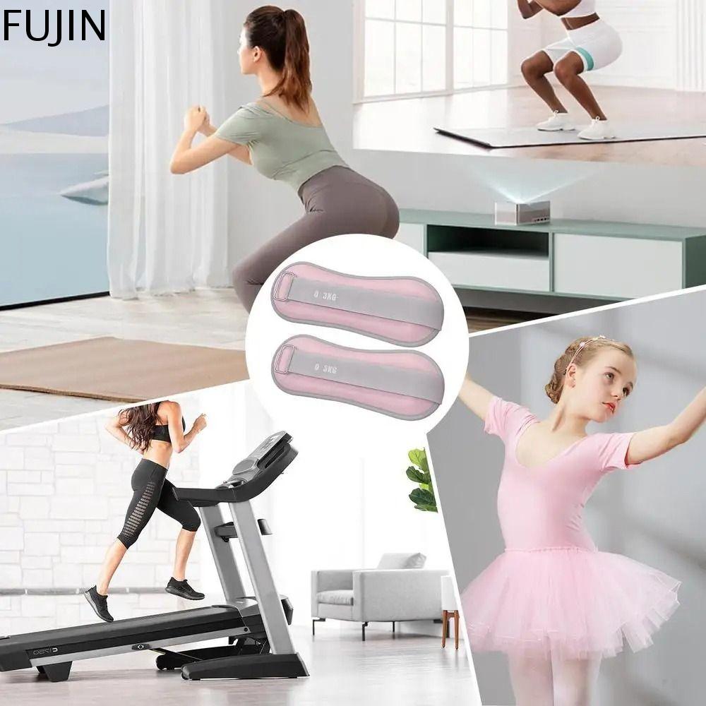 FUJIN 1 Pair Chống mồ hôi Vòng tay cân nặng Đổ đầy cát Thoáng khí Thiết bị thể dục chịu trọng lượng Mềm mại Có thể điều chỉnh Trọng lượng mắt cá chân Huấn luyện Yoga