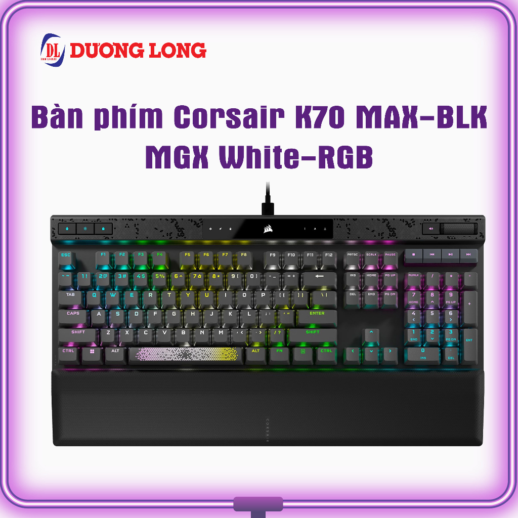 Bàn phím Corsair K70 MAX-BLK-MGX White-RGB