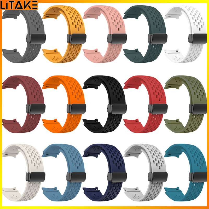 Litake Brightly Silicone Strap 40 42 43 44 45 46 47MM Smartwatch Mesh Holes Sport Bracelet Replacement Watch Strap Compatible For Galaxy Watch ราคา 79 บาท*ส่งฟรี
