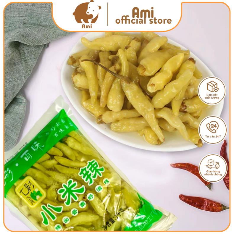 [Loại Thượng Hạng] Ớt Xanh Ngâm Tứ Xuyên ớt xanh ngâm trung quốc cay giòn ngon túi 1kg ớt xanh làm c